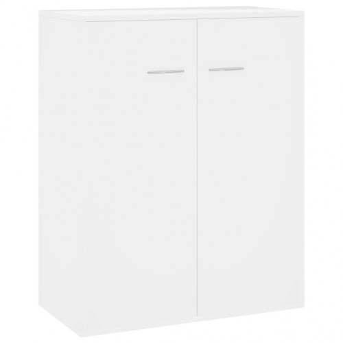 Skænk 60x30x75 cm konstrueret træ hvid højglans