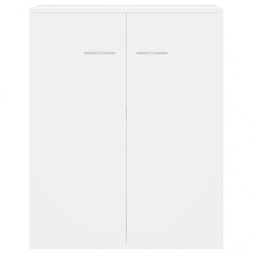 Skænk 60x30x75 cm konstrueret træ hvid højglans