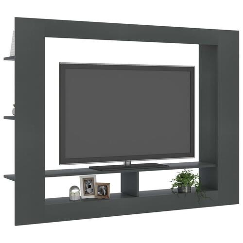 Tv-bord 152x22x113 cm konstrueret træ grå