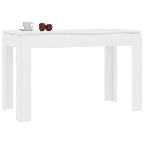 Spisebord 120x60x76 cm konstrueret træ hvid