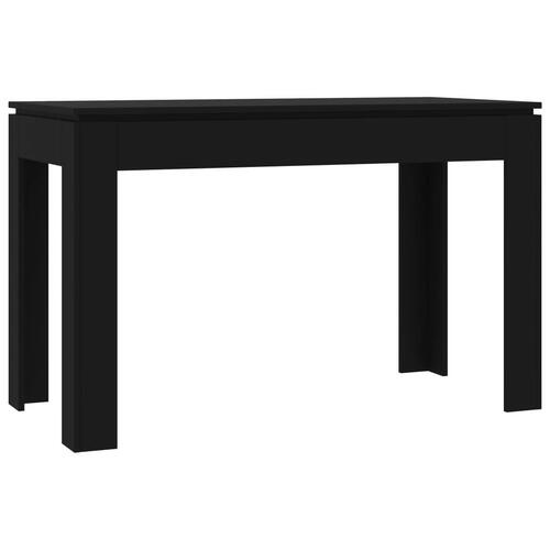 Spisebord 120x60x76 cm konstrueret træ sort