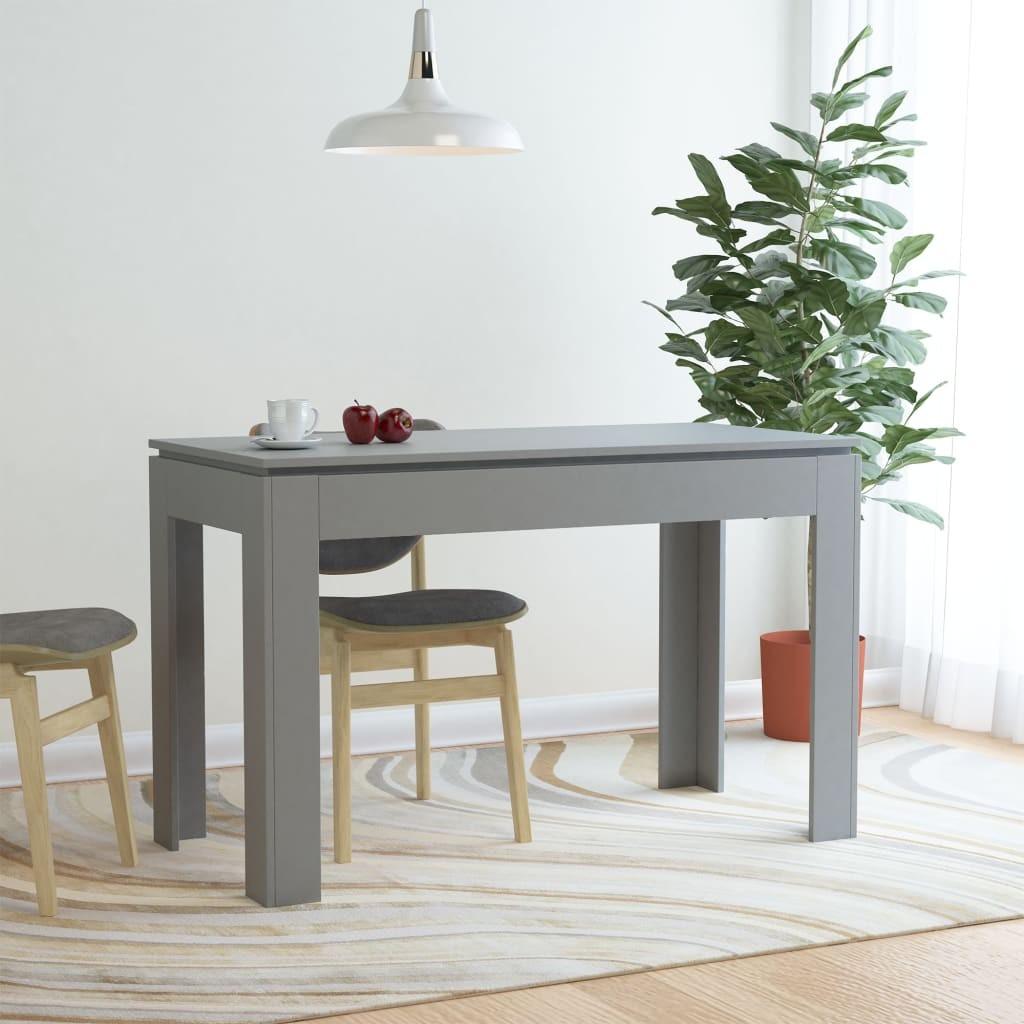 Spisebord 120x60x76 cm konstrueret træ grå