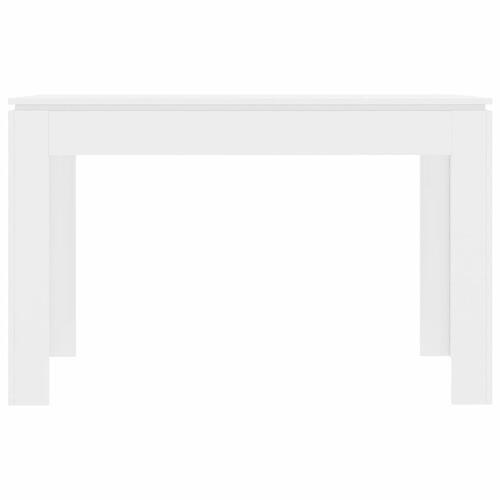 Spisebord 120 x 60 x 76 cm spånplade hvid højglans