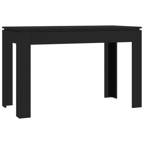 Spisebord 120 x 60 x 76 cm spånplade sort højglans