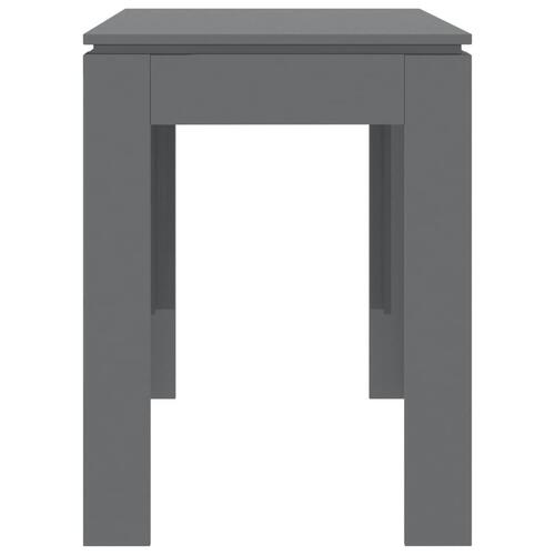 Spisebord 120 x 60 x 76 cm spånplade grå højglans