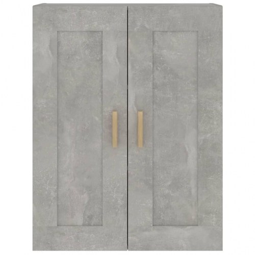 Vægskab 69,5x32,5x90 cm konstrueret træ betongrå