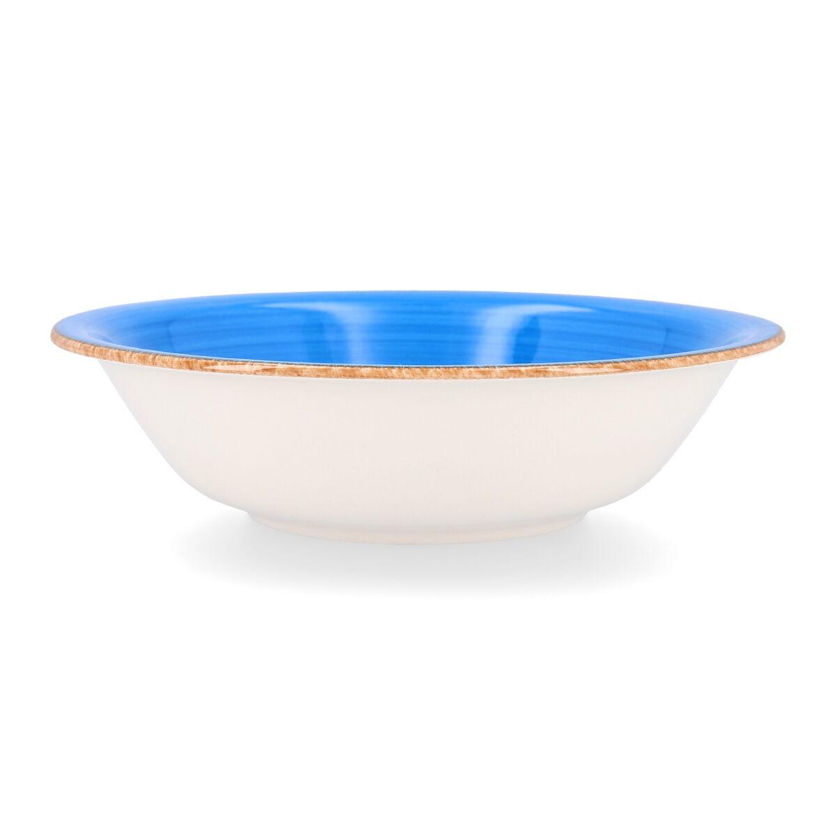 Vita salatskål i keramik, blå 23 cm - 6 stk.