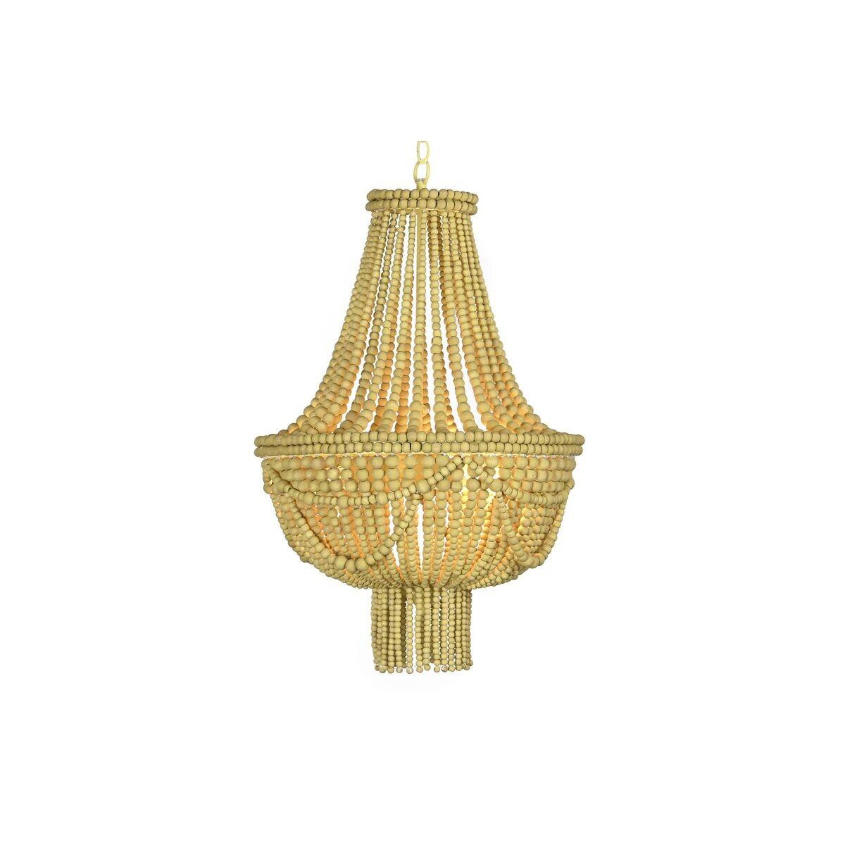 Loftslampe Metal Brun Gul 40 W Træ Mdf 40 X 40 X 60 Cm
