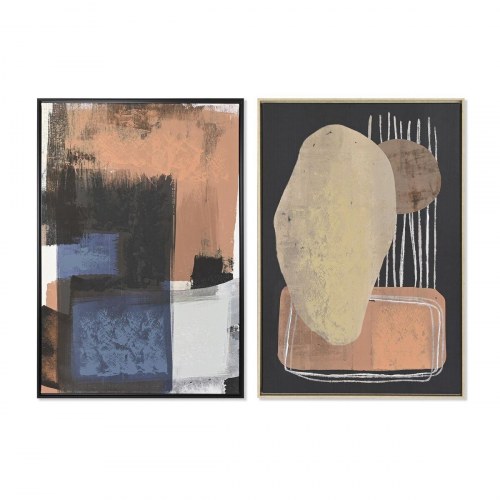 Lærredsmaleri - abstrakt urban, 84 × 4,5 × 123 cm