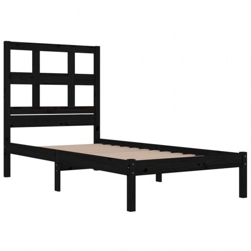 Sengeramme 75x190 cm Small Single massivt træ sort