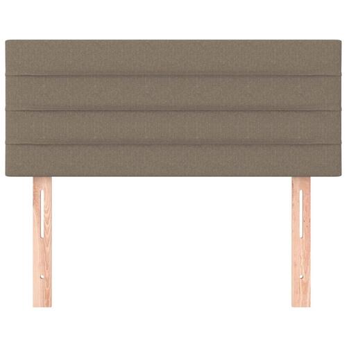 Sengegavl 80x5x78/88 cm stof gråbrun