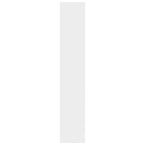 Bogreol med 3 hylder 40 x 24 x 108 cm spånplade hvid højglans