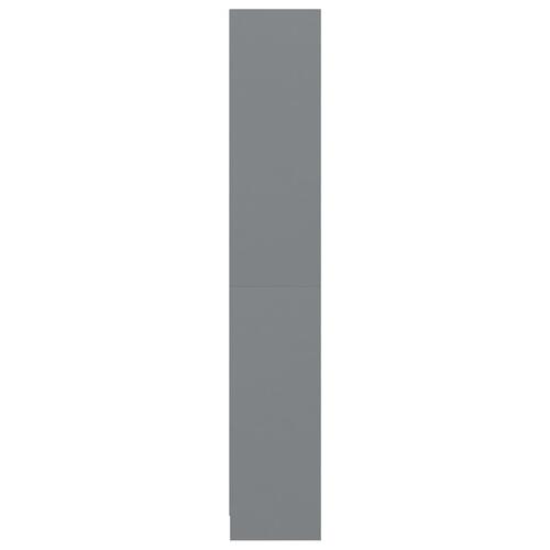 Bogreol med 4 hylder 40 x 24 x 142 cm spånplade grå