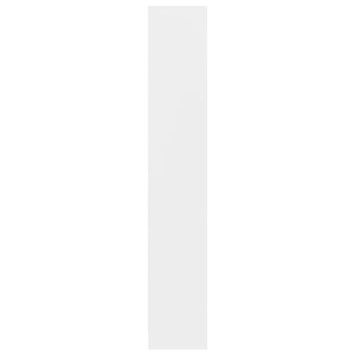 Bogreol med 4 hylder 40 x 24 x 142 cm spånplade hvid højglans