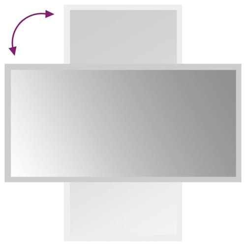 Badeværelsesspejl med LED-lys 30x60 cm