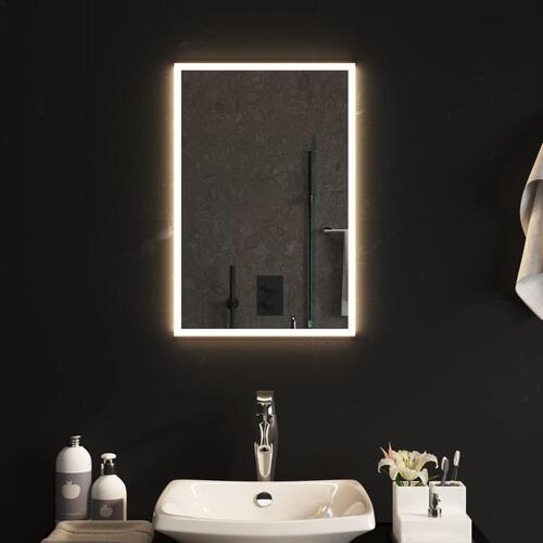 Badeværelsesspejl med LED-lys 40x60 cm