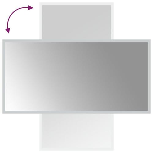 Badeværelsesspejl med LED-lys 40x80 cm