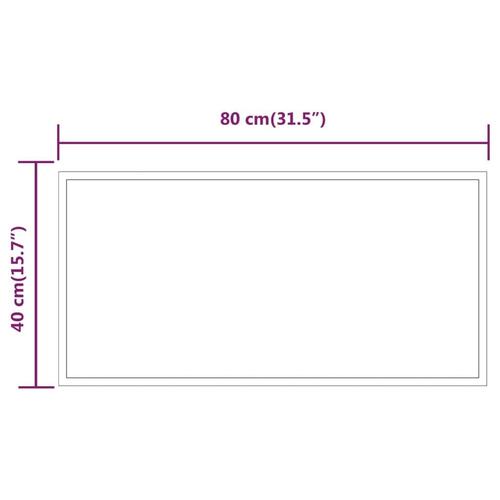 Badeværelsesspejl med LED-lys 40x80 cm