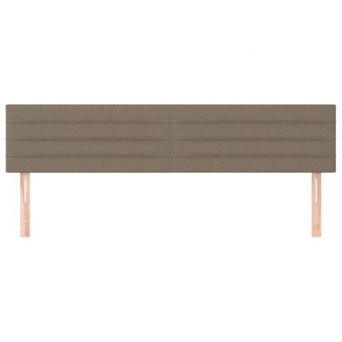 Sengegavl 160 x 5 x 78/88 cm i stof - gråbrun
