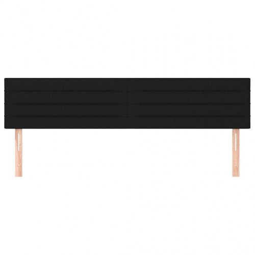 Sengegavl i stof 200 x 5 x 78/88 cm - sort