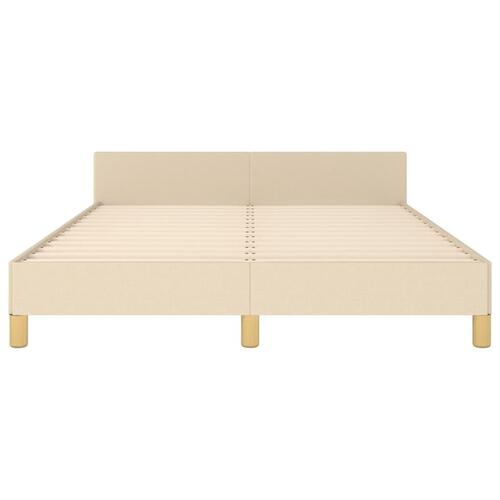 Sengeramme uden madras 140x190 cm stof cremefarvet