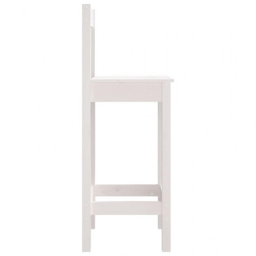 Barstole 2 stk. 40x41,5x112 cm massivt fyrretræ hvid