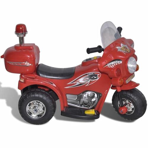 Batteridrevet legetøjsmotorcykel i rød
