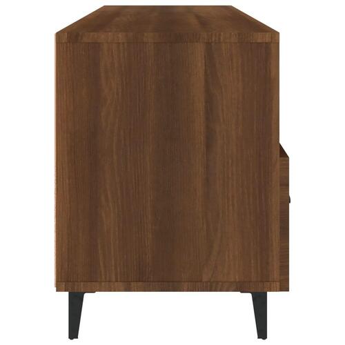Tv-bord 102x35x50 cm konstrueret træ brun egetræsfarve