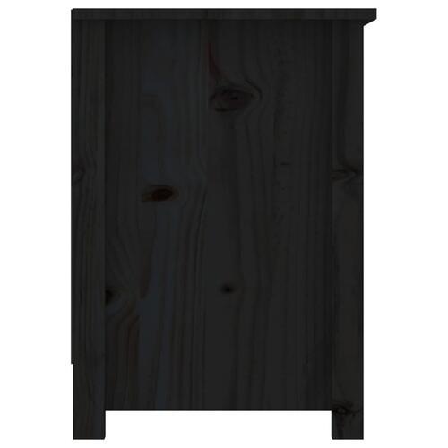 Tv-bord 103x36,5x52 cm massivt fyrretræ sort