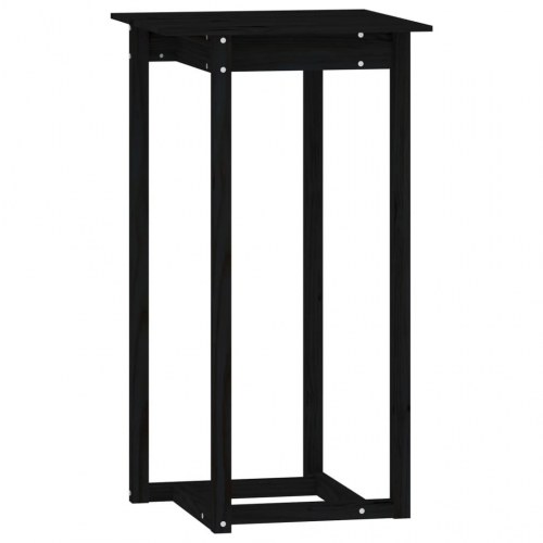 Barsæt 3 dele massivt fyrretræ sort