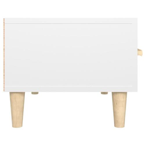 Tv-bord 150x34,5x30 cm konstrueret træ hvid højglans