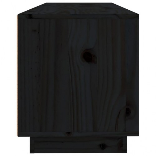 Tv-bord 100x34x40 cm massivt fyrretræ sort