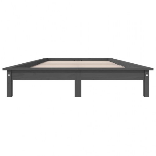 Sengeramme i massivt fyrretræ 120 x 200 cm - grå