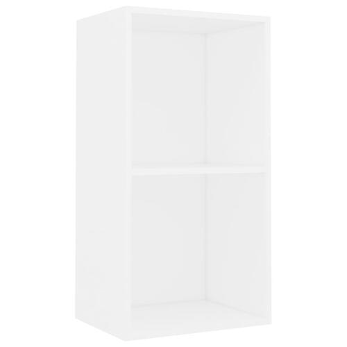 Bogreol med 2 hylder 40 x 30 x 76,5 cm spånplade hvid
