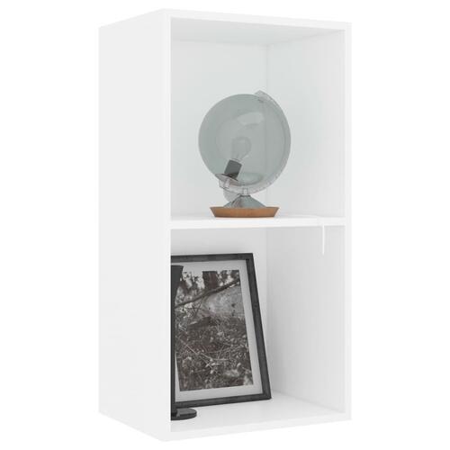 Bogreol med 2 hylder 40 x 30 x 76,5 cm spånplade hvid