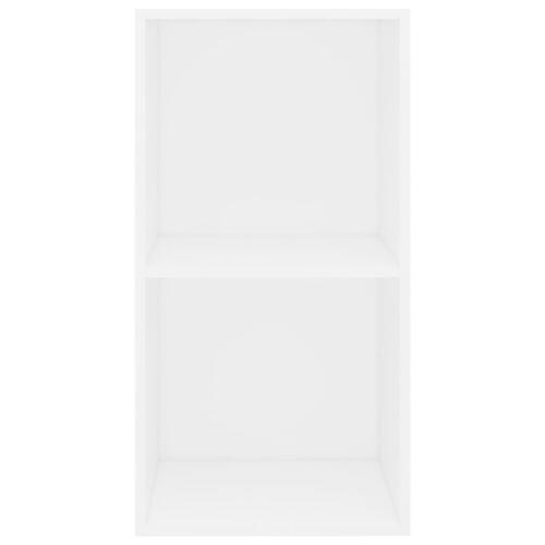 Bogreol med 2 hylder 40 x 30 x 76,5 cm spånplade hvid