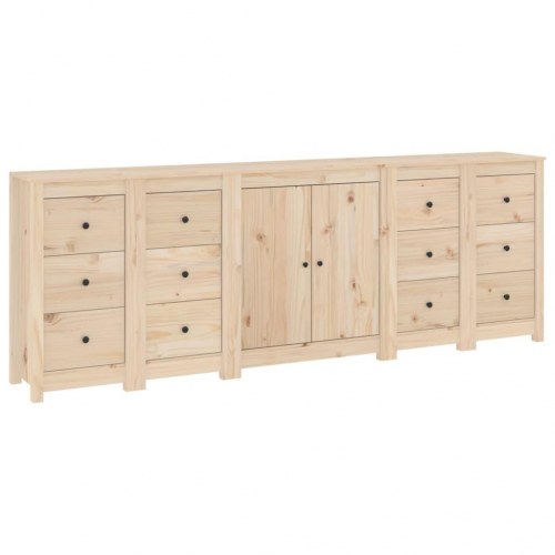 Skænk 230x35x80 cm massivt fyrretræ
