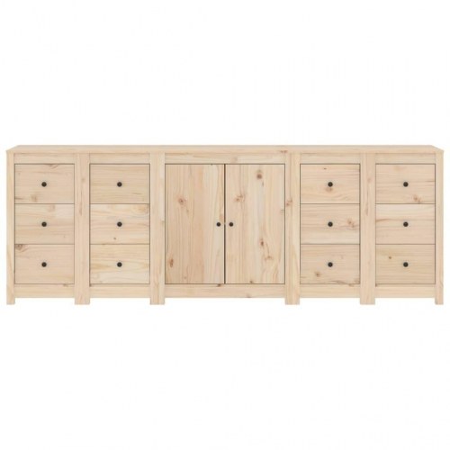 Skænk 230x35x80 cm massivt fyrretræ