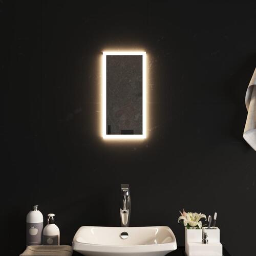 Badeværelsesspejl med LED-lys 20x40 cm