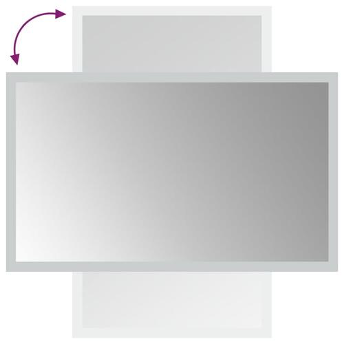 Badeværelsesspejl med LED-lys 30x50 cm