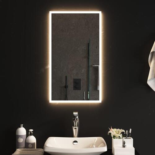Badeværelsesspejl med LED-lys 40x70 cm