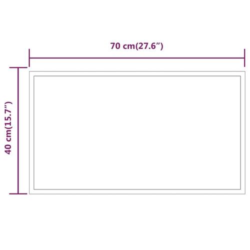 Badeværelsesspejl med LED-lys 40x70 cm