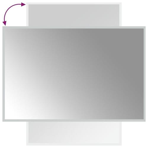 Badeværelsesspejl med LED-lys 60x90 cm