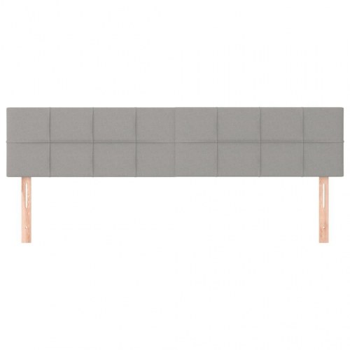 Sengegavl i stof 160 x 5 x 78/88 cm - lysegrå