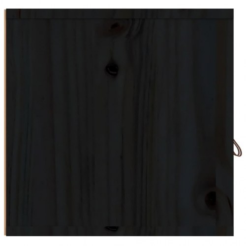 Vægskabe 2 stk. 60x30x30 cm - massivt fyrretræ, sort