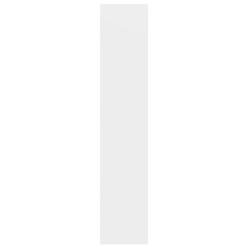 Bogreol med 4 hylder 80 x 30 x 151,5 cm spånplade hvid højglans