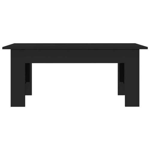 Sofabord 100 x 60 x 42 cm spånplade sort højglans