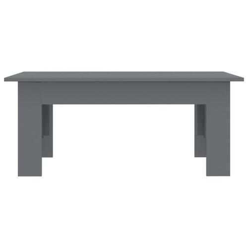 Sofabord 100 x 60 x 42 cm spånplade grå højglans