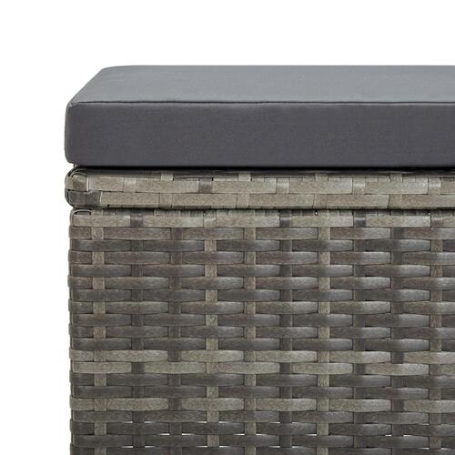 Haveskamler 4 stk. med hynder polyrattan grå