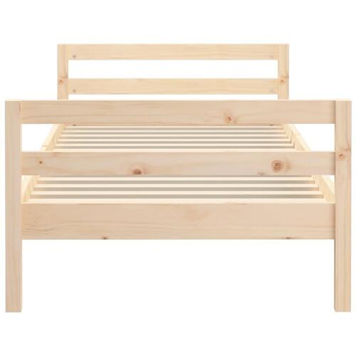 Sengeramme uden madras 90x190 cm massivt fyrretræ